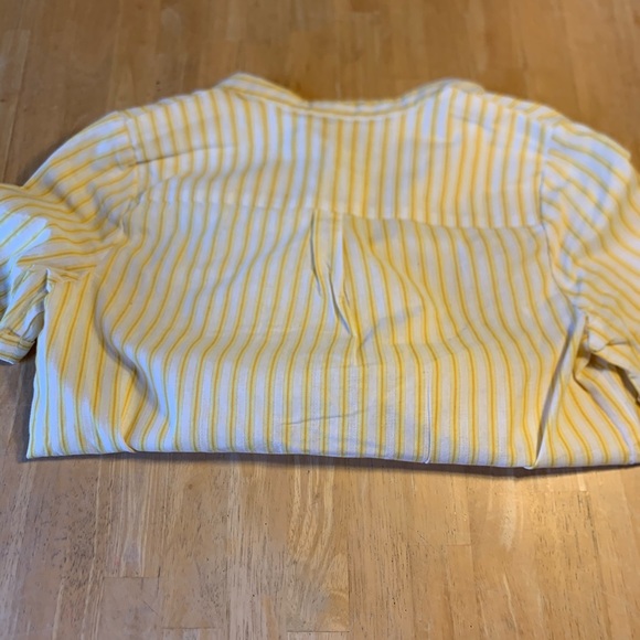 Kut from the Kloth Yellow Striped Linen Top - Picture 6 of 7